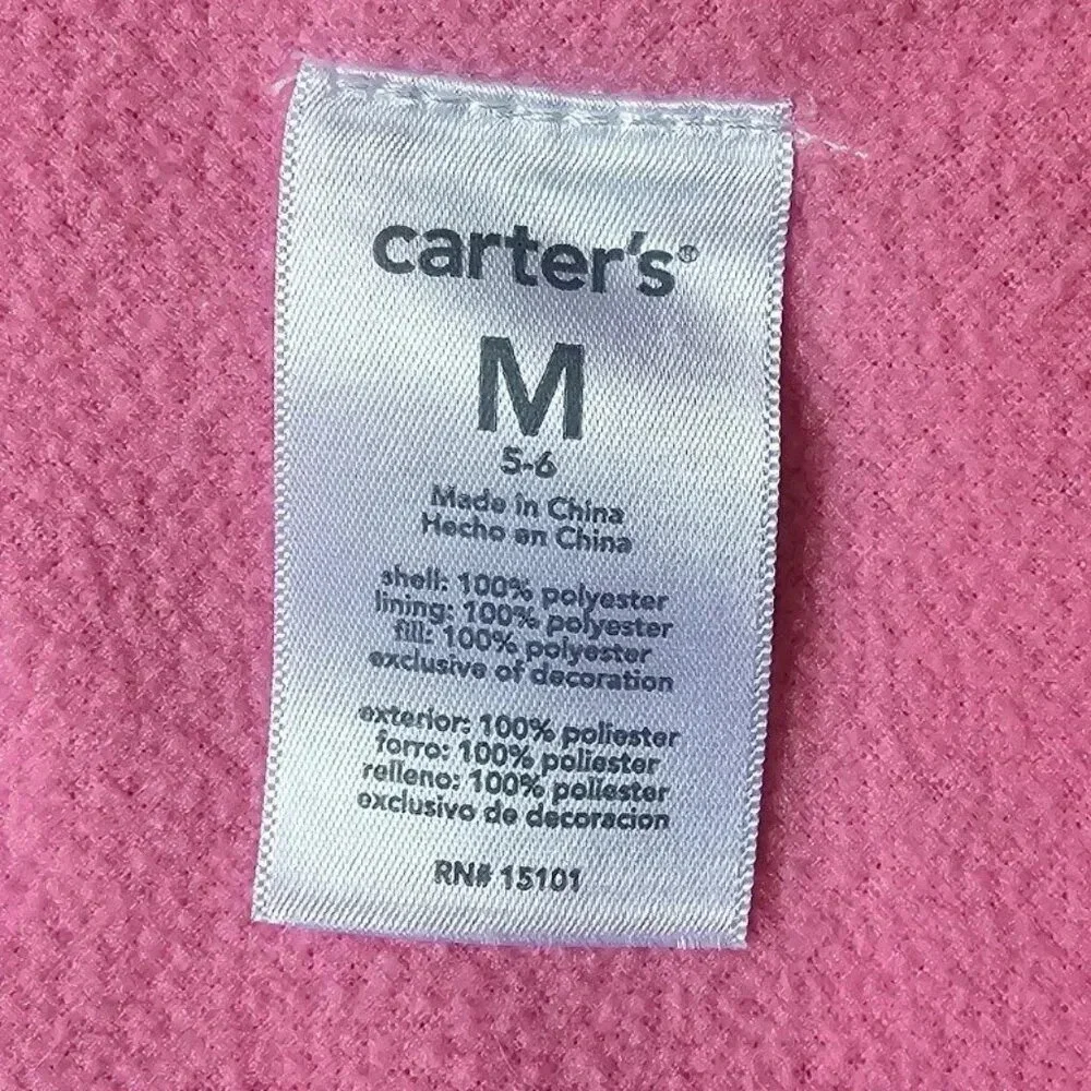 Carter's light, Grey with polka dots hooded coat girls size 5-6